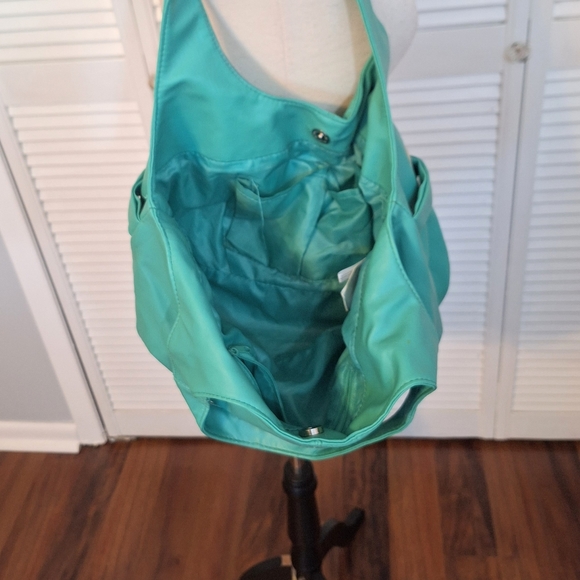 Avon green grommet faux leather bag purse - Picture 5 of 5